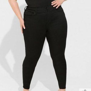 TORRID - Plus Size Black Jegging High Rise -Black Size 24 Short